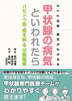 ＮＨＫ出版　病気がわかる本
甲状腺の病気といわれたら 
バセドウ病・橋本病・甲状腺腫瘍